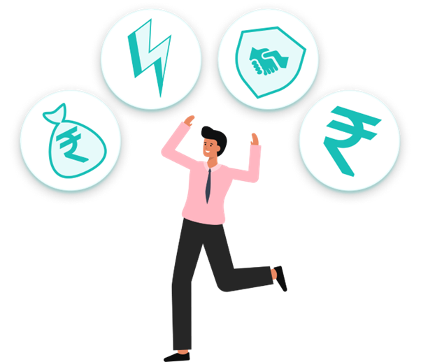 Man using financial app